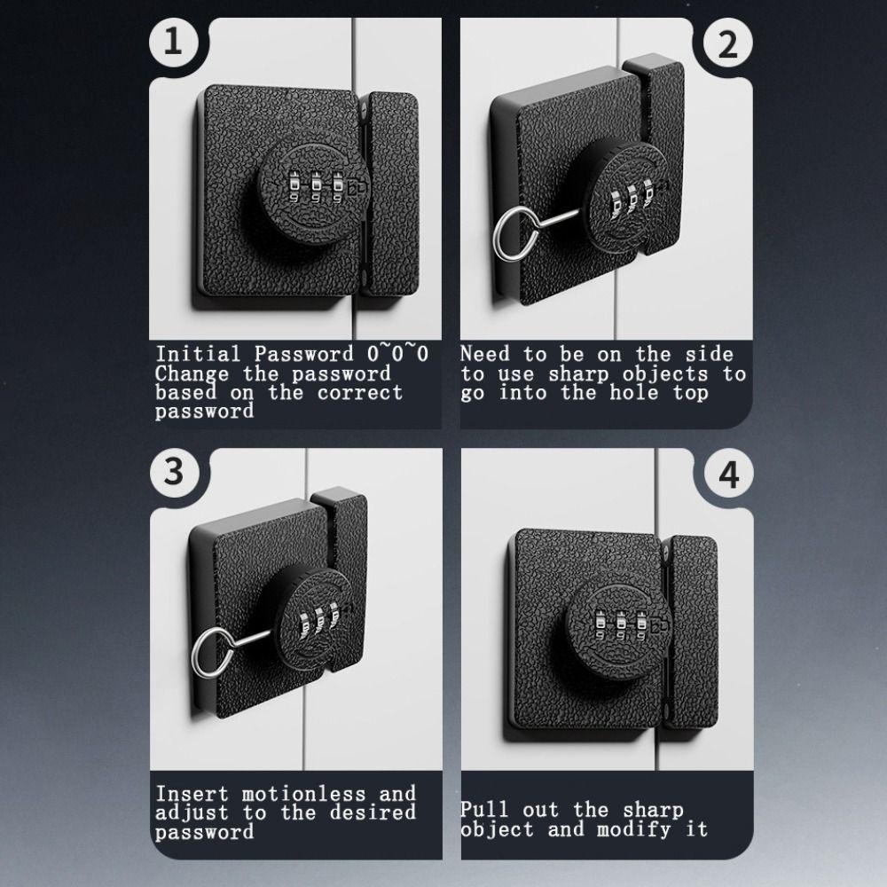3-Digit Password Door Lock Glow-in-the-dark Combination Password Lock  Household