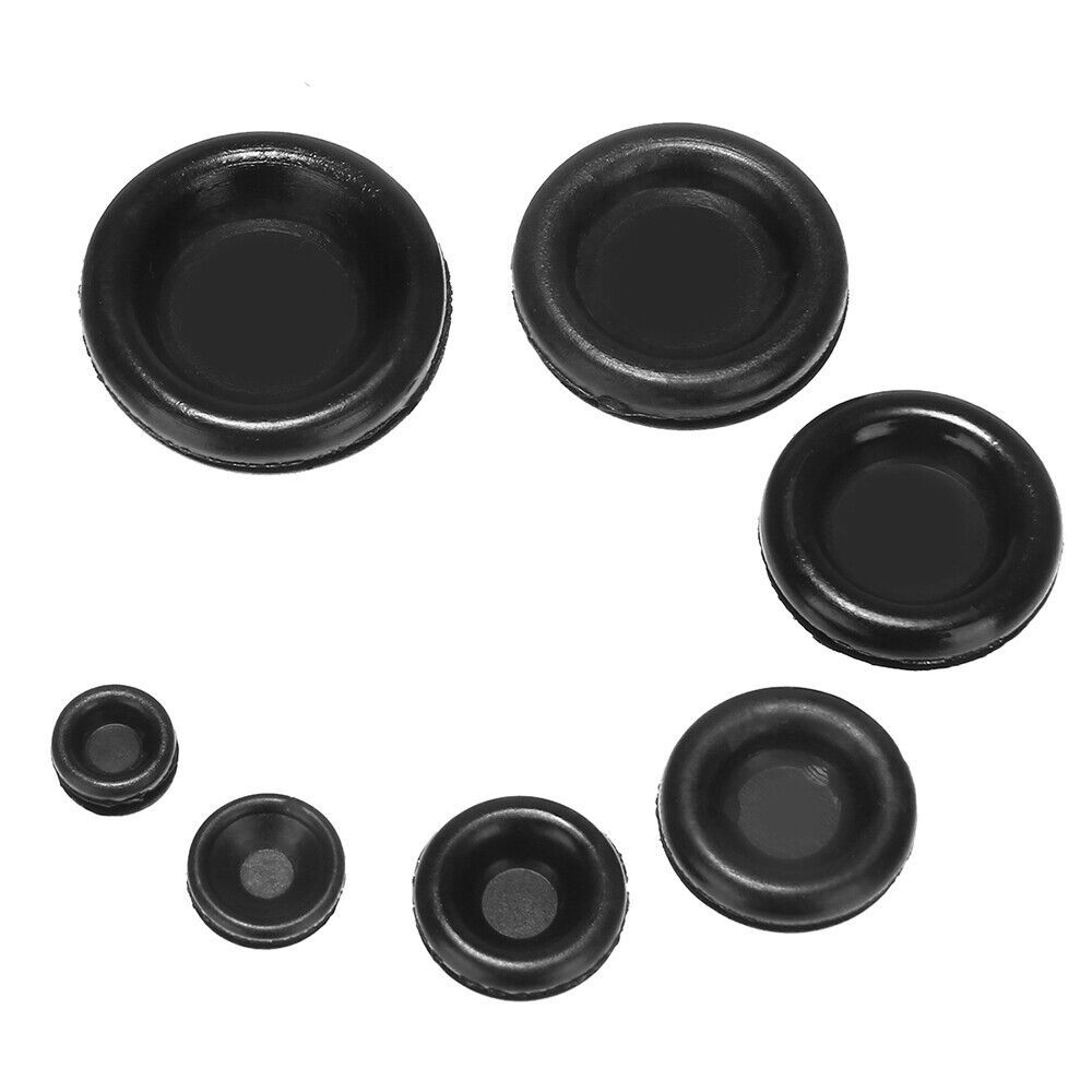 200Pcs Closed Hole Plugs Rubber Grommets Black Washers for Wiring NEW Firewall Grommet