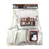 Gokusho white leather nail bag with ink pot holder GL-03W