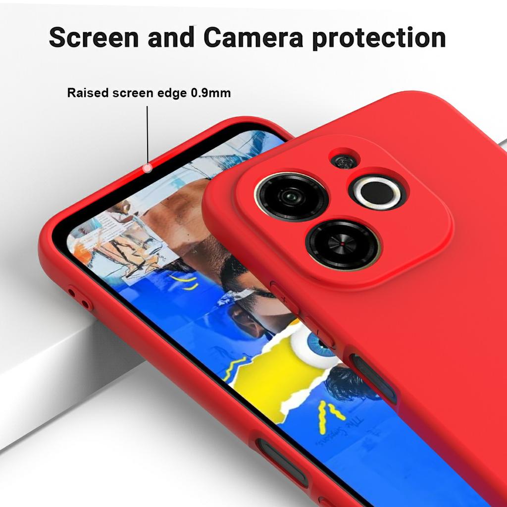 For TECNO Spark 30C 5G/Pop 9 5G Case Liquid Silicone Phone Back Cover with Hand Strap