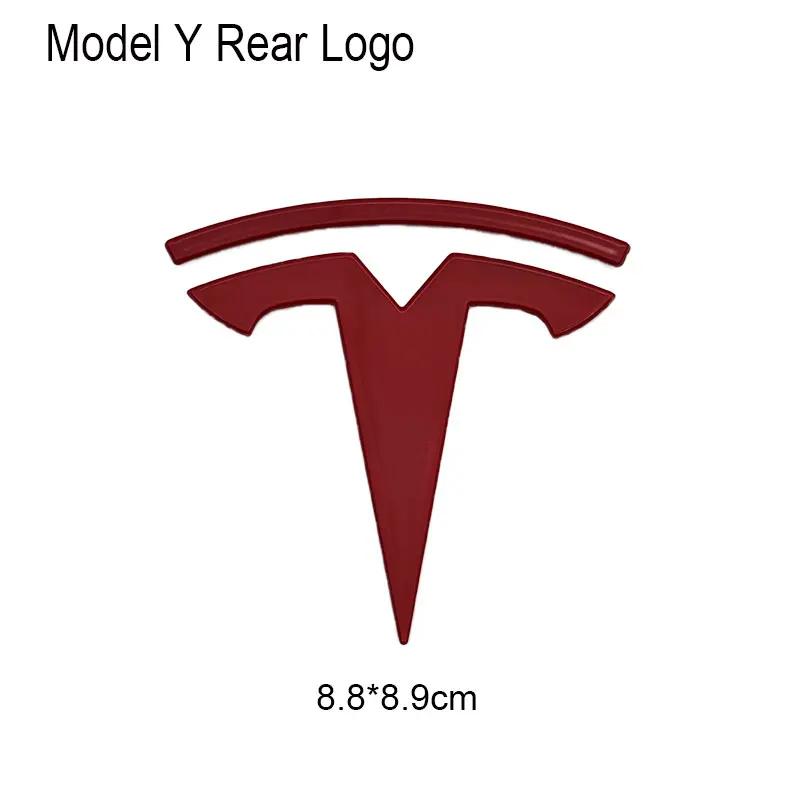 Samolepka na auto 2025 Nové 3D ABS Logo Volantu Auta Samolepka Přední Znak Kapoty Zadní Znak Kufru Pro Tesla Model Y Repl