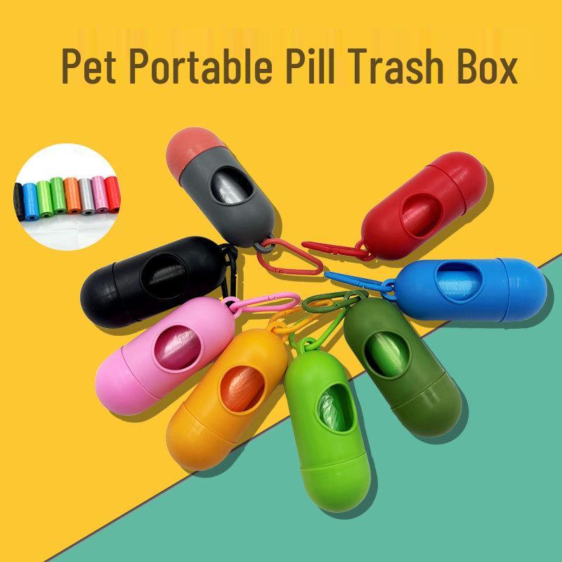 Dispensador de Bolsas para Excrementos de Mascotas con Bolsas de Residuos