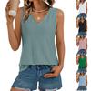 Women's Sleeveless Vest With Scoop Neck Loose Casual Summer Flowing Top Vest