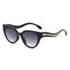 Retro Cat Eye Women Sunglasses Fashion Brand Gradient Lens Unisex Sun Glasses Punk Stylish Snake Decoration UV400 Eyewear