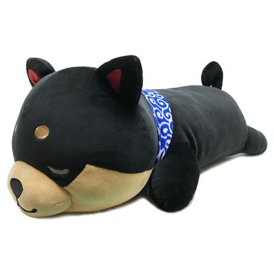Traveling Mameshiba Body Pillow, Cushion, Body Pillow, Soft and Fluffy, Cute Dog Figurine, Shiba Inu, Mameshiba (Black, Kuromame)