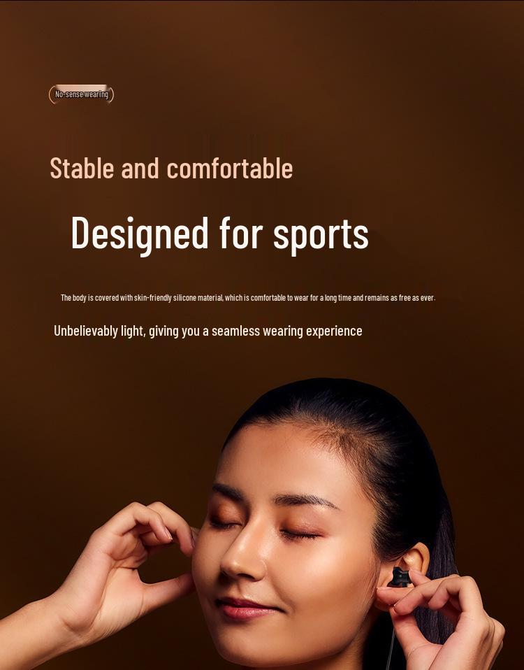 BT-8 Wireless Bluetooth Sports Neckband Headphones with Card Slot, Large Battery, Digital Display, and Noise Cancelling Feature.