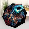 Disney Skull,Halloween Automatic Opening and Closing Umbrella - Suitable for All Occasion and Business Umbrella, Unisex Portable Tri-fold Sm