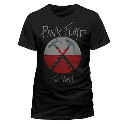 Pink Floyd The Wall Hammers Logo Black Classic Rock Merch Unisex tričko