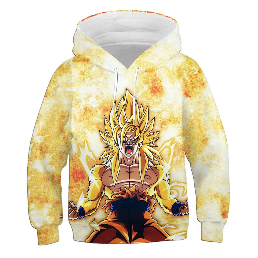 

2025 MINISO Дитячий худі світшот Dragon Ball Son Goku для хлопчиків дівчаток 3D друк спортивний светр костюм для косплею дитячі пуловери топи 160