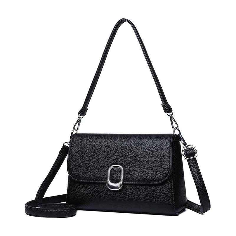 Sac Bandoulière en Cuir Souple pour Femmes Sac à Épaule Aisselle Grande Capacité Commuter Petit Sac Carré