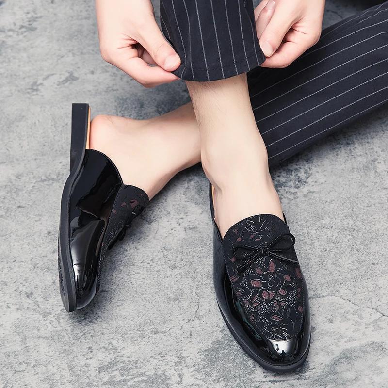 Fashion Tassel Loafers Summer Slip-On Half Loafers Men's Casual Mules Shoes Driving Shoes Fashion Mens Moccasins Banquet Social Shoes