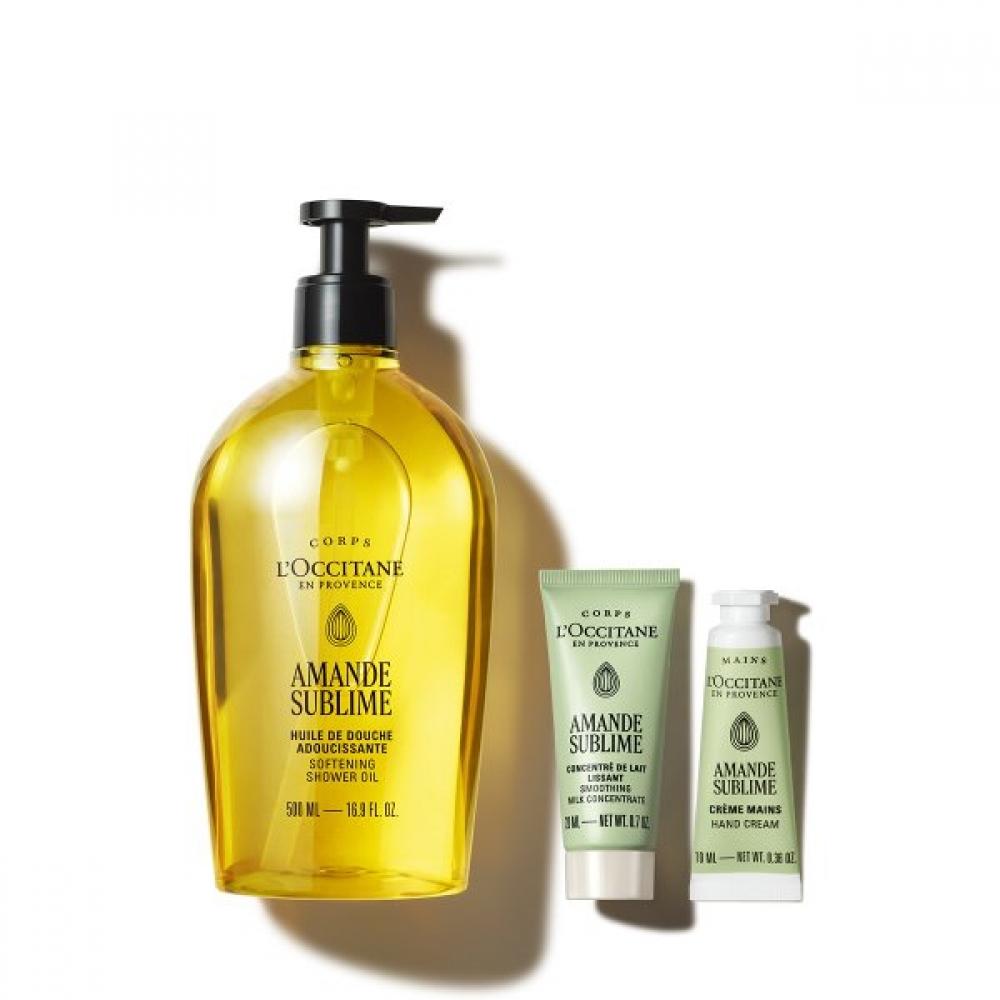 L Occitane aLmond Softening Shower oiL 500mL Set  +deLuxe 2 Types Single option