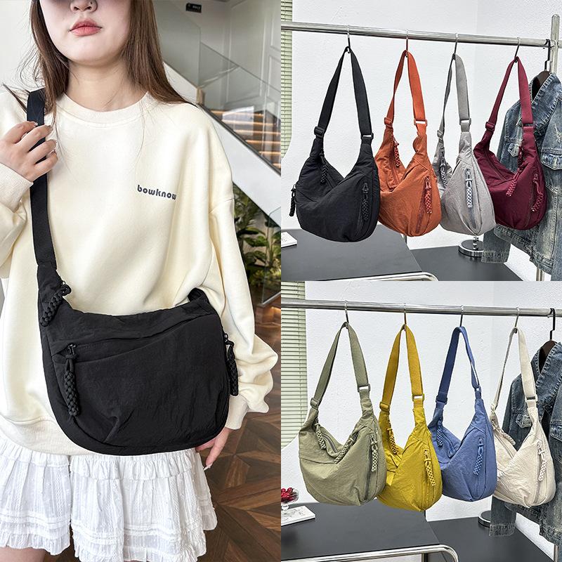 Simple Nylon Shoulder Hobos Bags for Women Travel Large Capacity Ladies Crossbody Bag Commuter Versatile Female Handbags Purse