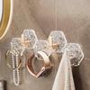 5 Pack Adhesive Wall Hooks Glacier Textured Strong Adhesion No Drilling For Bathroom Kitchen Towels Jewelry