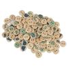 100pcs Mixed Printing Wooden Buttons 2 Holes Round Decorative Wooden Buttons for Sewing Craft