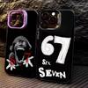 67 Six Seven Phone Case For iPhone 17,16,15,14,13,12,11 Plus,Pro Max,Colored Silver Phone Case
