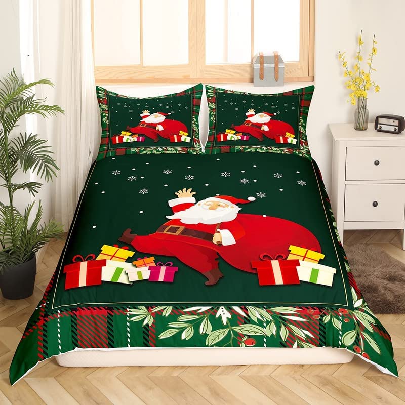 Copripiumino di Natale Set King Queen Full Twin Size per bambini adolescenti adulti Set di biancheria da letto Copripiumino in poliestere con federa
