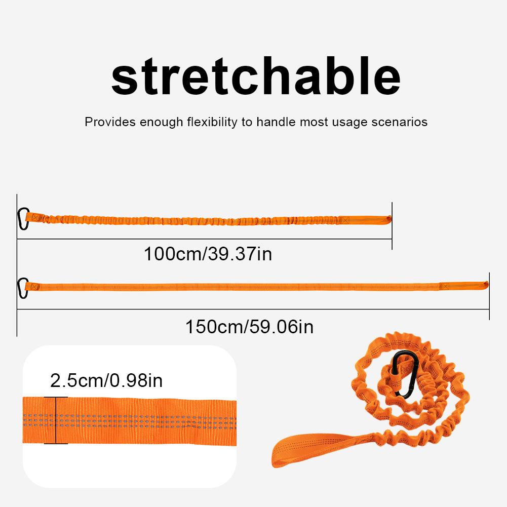 Kayak Paddle Leash Adjustable Stretchable Strap Elastic Kayak Paddle Rope for Canoing Fishing Boating