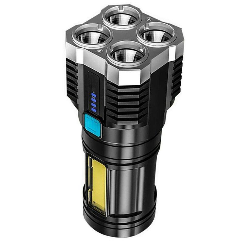 High Power LED Flashlights Rechargeable Camping Spotlight with Side Light For Camping Adventure Outdoor