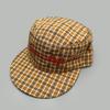 Gorra de Béisbol Cuadros Retro Bordado Alfabeto Cuatro Estaciones Hombres y Mujeres Visera Plana Superior Exterior