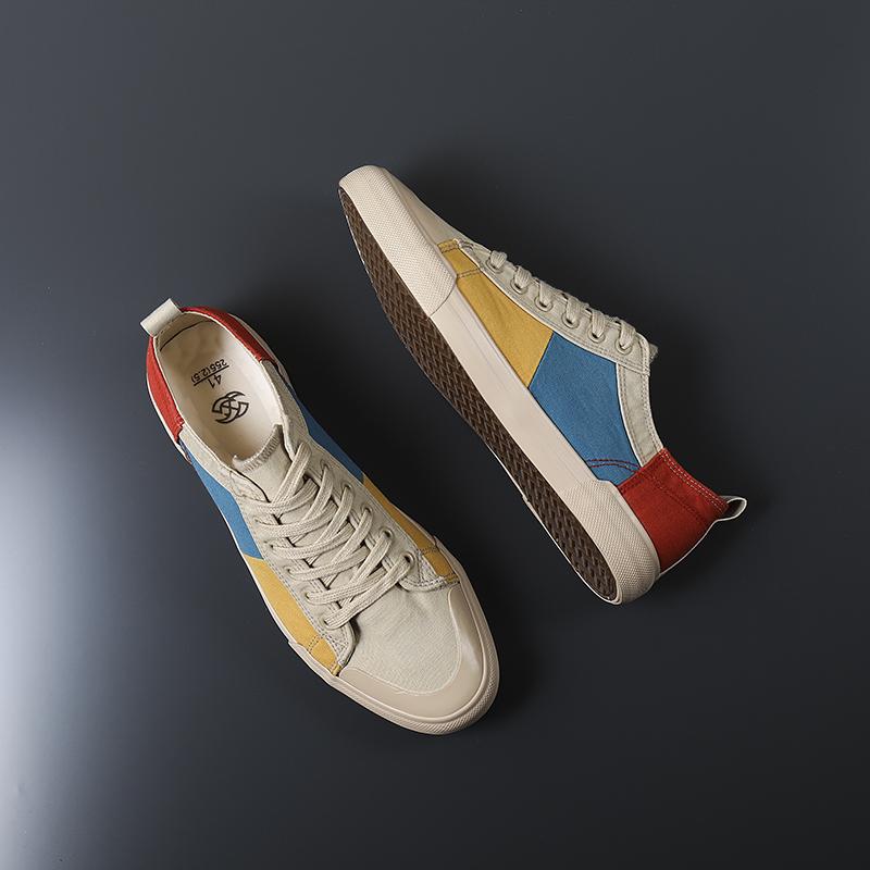 Men Luxury Sneakers Classic Vulcanized Shoes Fashion Canvas Footwear Male Outdoor Walking Casual Shoes For Men 2022 Newest Summer