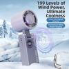 High-Speed Foldable  Handheld Fan Portable Small Electric Fan Pocket Turbo Fan  Camping