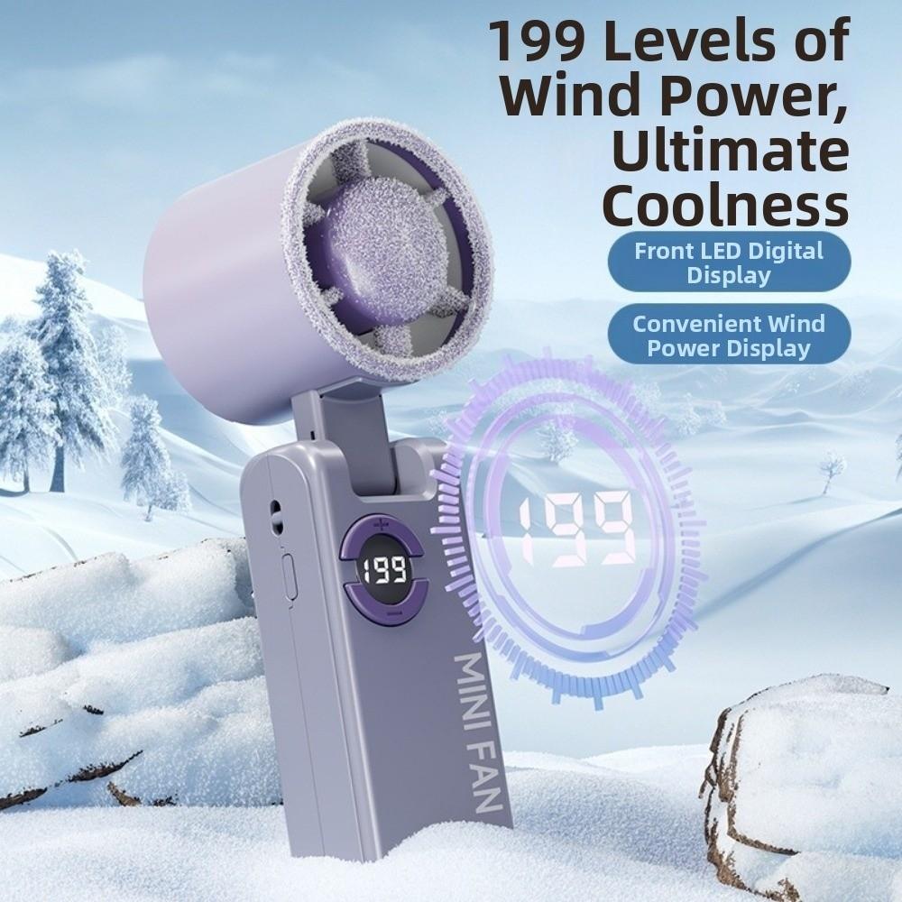 High-Speed Foldable  Handheld Fan Portable Small Electric Fan Pocket Turbo Fan  Camping