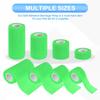 PATIKIL Bandage 16 5 Elastic Wrap Stretchable for Athletic and Outdoor Bright Green 1"/2"/3"/4" Self-Adhesive Wraps, Count, Yards, Self-Breathable