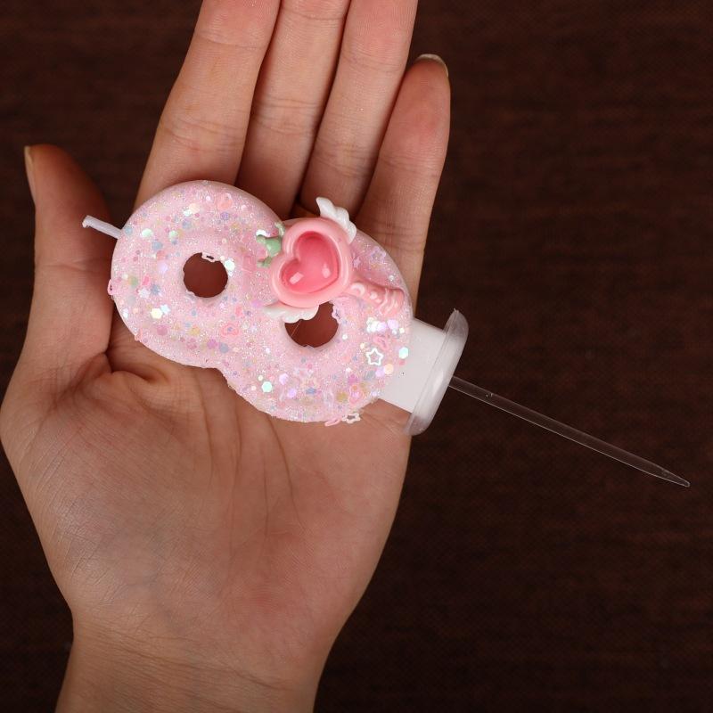 New Pink Magic Wand Number Candle Birthday Cake Party Decoration Handmade Number Candle 0-9