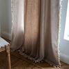 Jacquard Curtains Thickened Coffee-Colored Semi-Transparent Blackout Kitchen Curtains