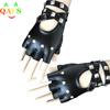 1 Pair Women Punk Short Synthetic Leather Gloves Half Finger Fingerless Gloves Fashion Lady Handsome Black Gloves