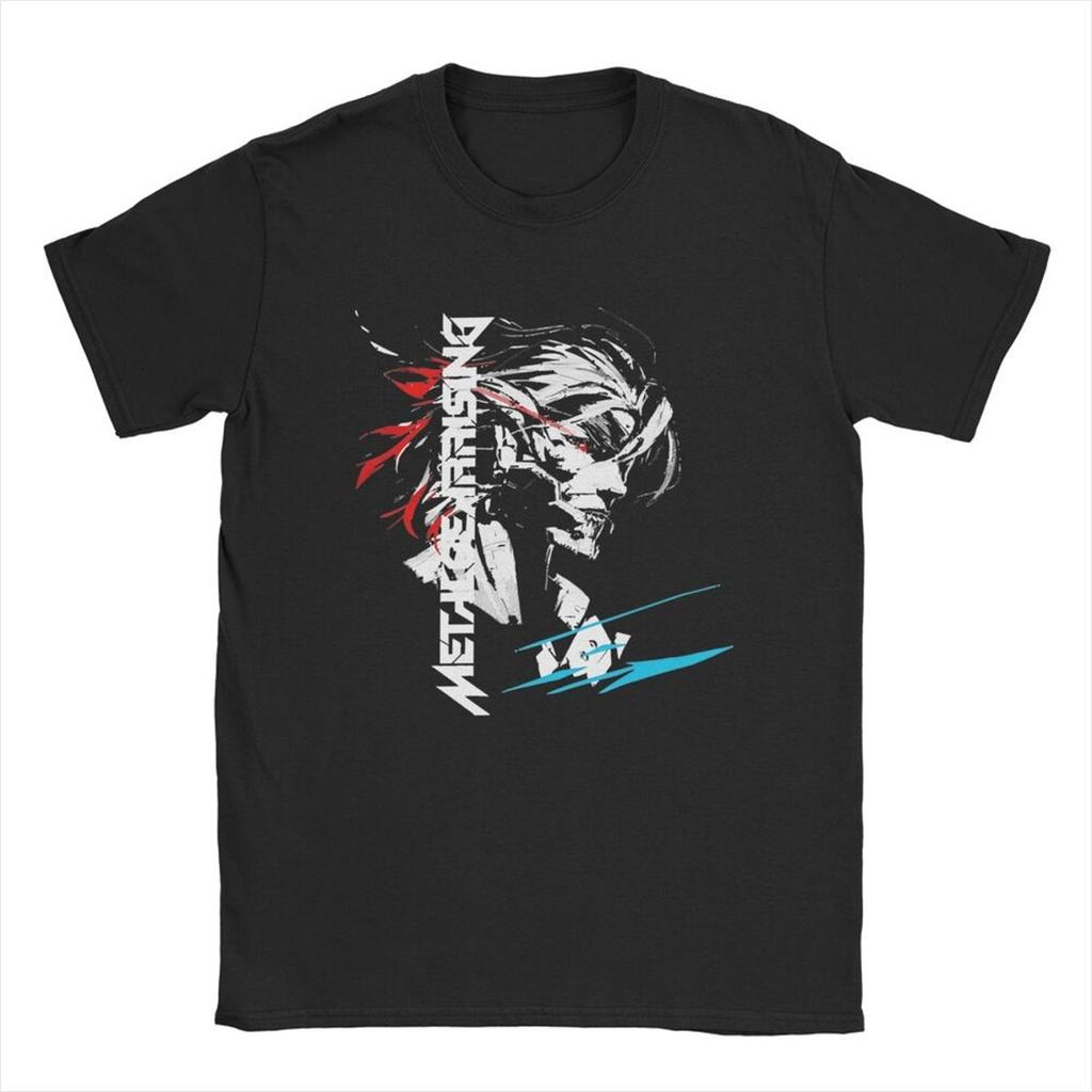 Novelty Game Metal Gear Solid Option C T-Shirt for Men Round Collar Cotton T Shirts MGS Gothic Phantom Hipster Short Sleeve Tees