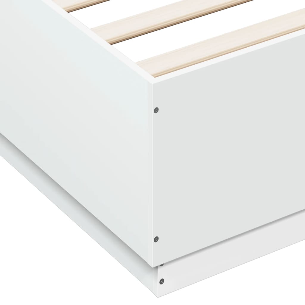 Bed Frame White 150 x 200 cm Engineered Wood