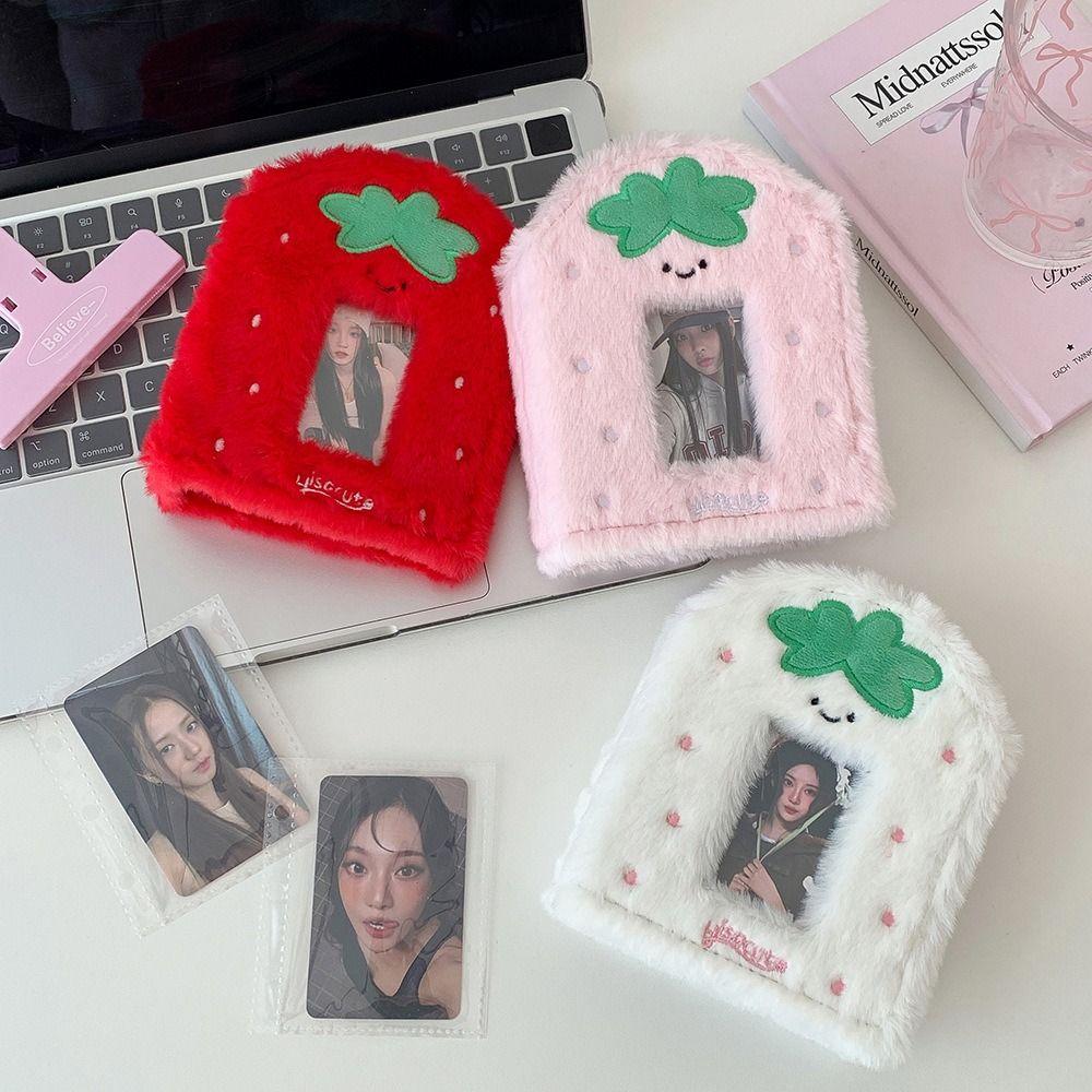 Sweet Photo Album Strawberry Shape A8 Photo Card Binder 3 inch Storage Photocard Holder Kpop Idol Photo
