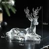Transparent Acrylic Ice Crystal Reindeer Ornament - American Snow Scene Christmas Decoration