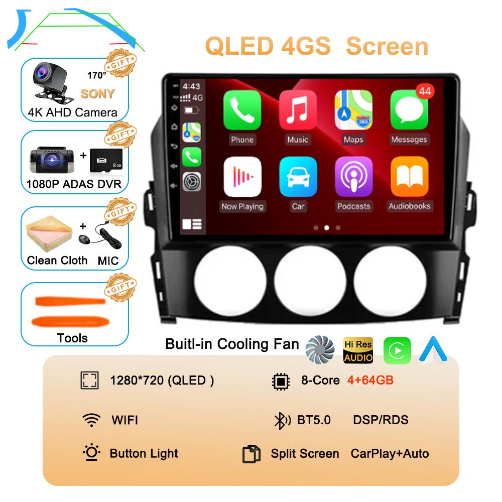 For Mazda MX-5 MX5 III 3 NC Miata 2008-2015 Android 14 Carplay Auto Car Radio Multimedia Video Player GPS Stereo 2din Head Unit