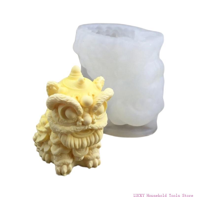 J0MC 3D Lion Silicone Pastries Molds for Mousse Cake Dessert Baking Treat Molds for Puddings Pastry Jellies and Soap Making