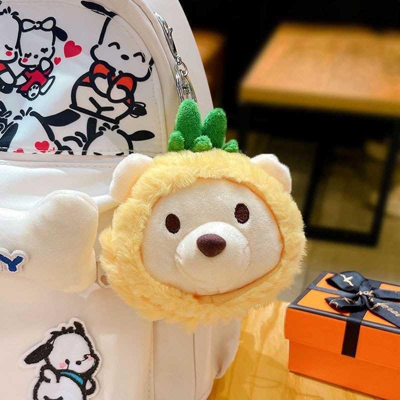 Lustige Ananas-Serie Plüsch-Cartoon-Figuren Niedliche Winnie Puuh Puppe Schlüsselanhänger Geburtstagsgeschenke für Jungen und Mädchen Peripherie