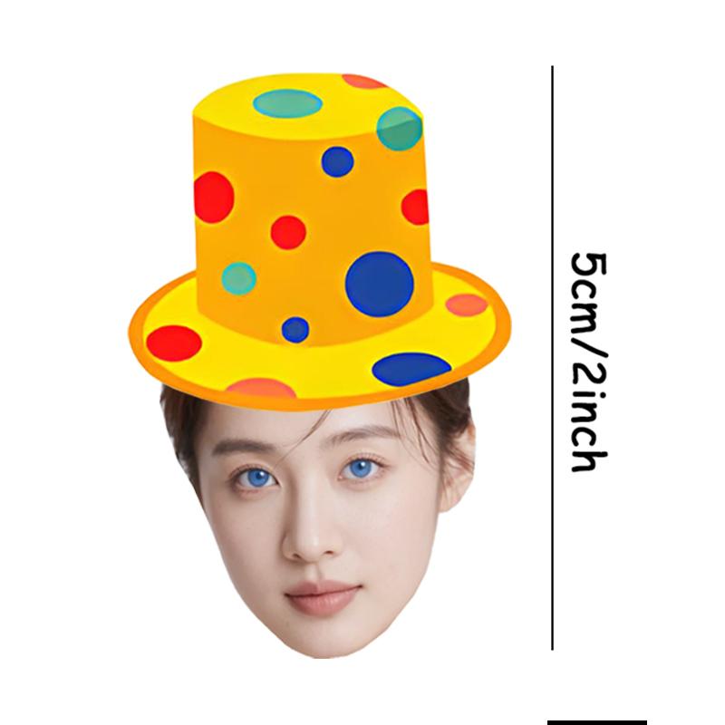 20pcs  Halloween Customizable Clown Hat Pattern Stickers Boys' and Girls Birthday Parties Cute Stickers Decoration