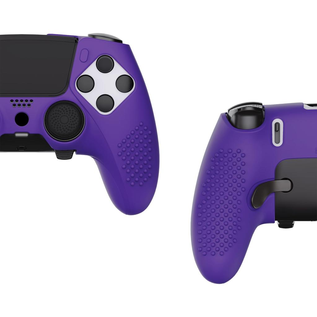 PlayVital PS5 Edge Controller Silikonhülle Weicher Gummi Schutzhülle mit Daumenstick-Kappen 3D-Noppen Edition Noppen Edition Rutschfeste Hülle, - [3D -