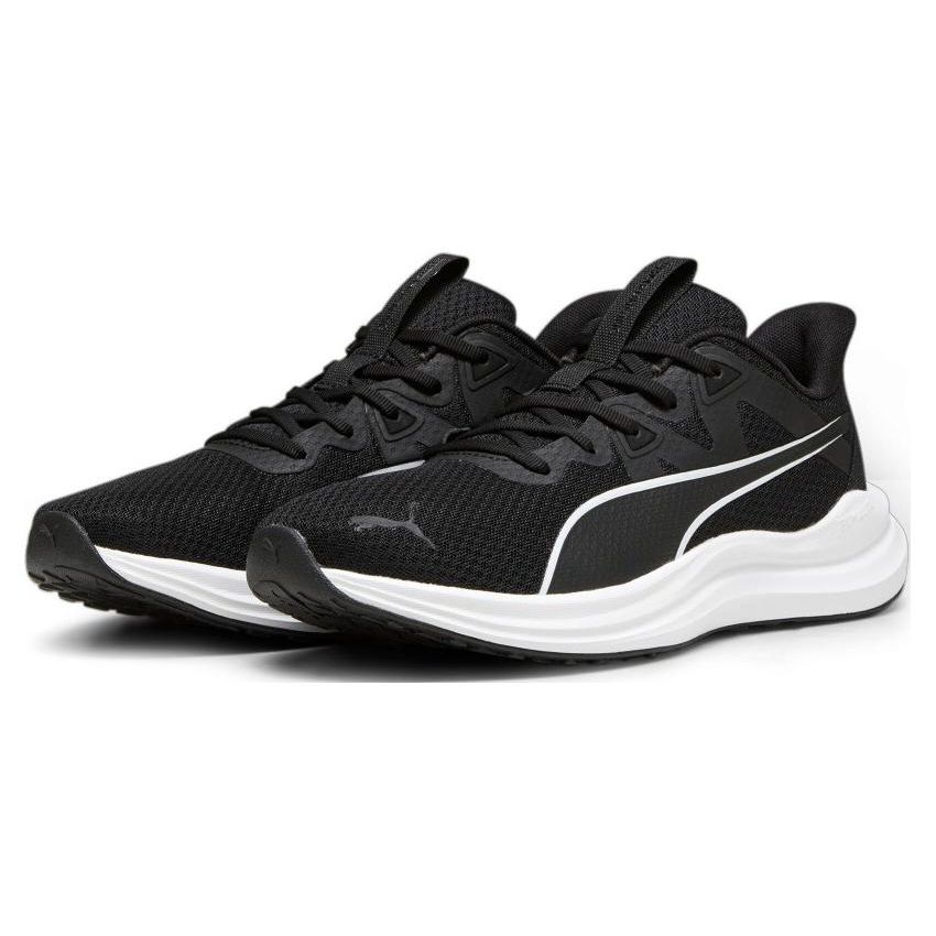 Puma REFLECT LITE Unisex Black White Low Top Marathon Running Shoes 378768-01