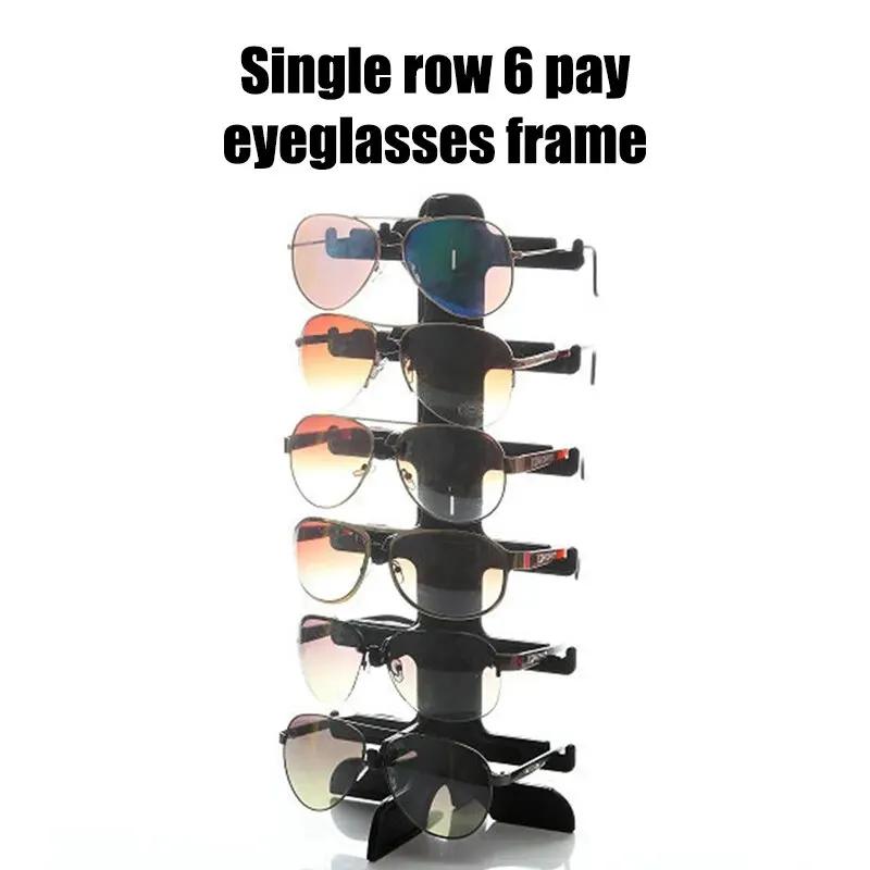 1PC 6 Pay Countertop Glasses Display Stand Sunglasses In A Row Nearsighted Counter Storage Shelf Multi-color Optional