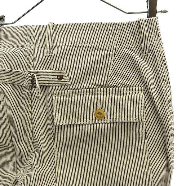 Haver Sack General Garments Button fly hickory Pants L White x navy Men's Used