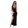 Women's Solid Color Sexy Slim Fit V-neck Sleeveless Slit Midi Dress  European American Style Casual Summer Dress for Outdoor Dating