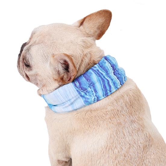 Pet Cold Scarf Keep Cool Comfortable Breathable Cooling Fabric Wide Application Unique Pet Cold Scarf Summer Supply
