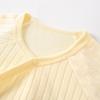 Newborn Asymmetrical Collar Jumpsuit with Hand and Foot Covers for Spring and Autumn