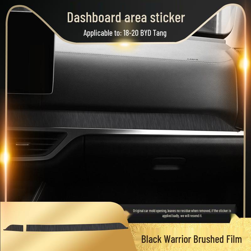 Black Warrior Gebürsteter Autoaufkleber für 17-21 BYD Tang Innenraum Mittelkonsolen Dekoration