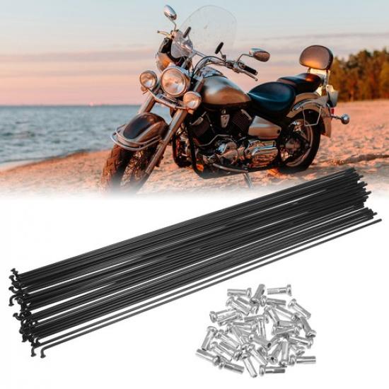 36 sztuk Stalowe Szprychy Rowerowe Węglowe 14G 284mm z Nyplami do Większości Rowerów Czarne