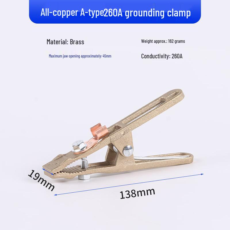 

All-Copper Ground Clamp for MIG/MAG Welding Machines - 500A, 300A, 800A