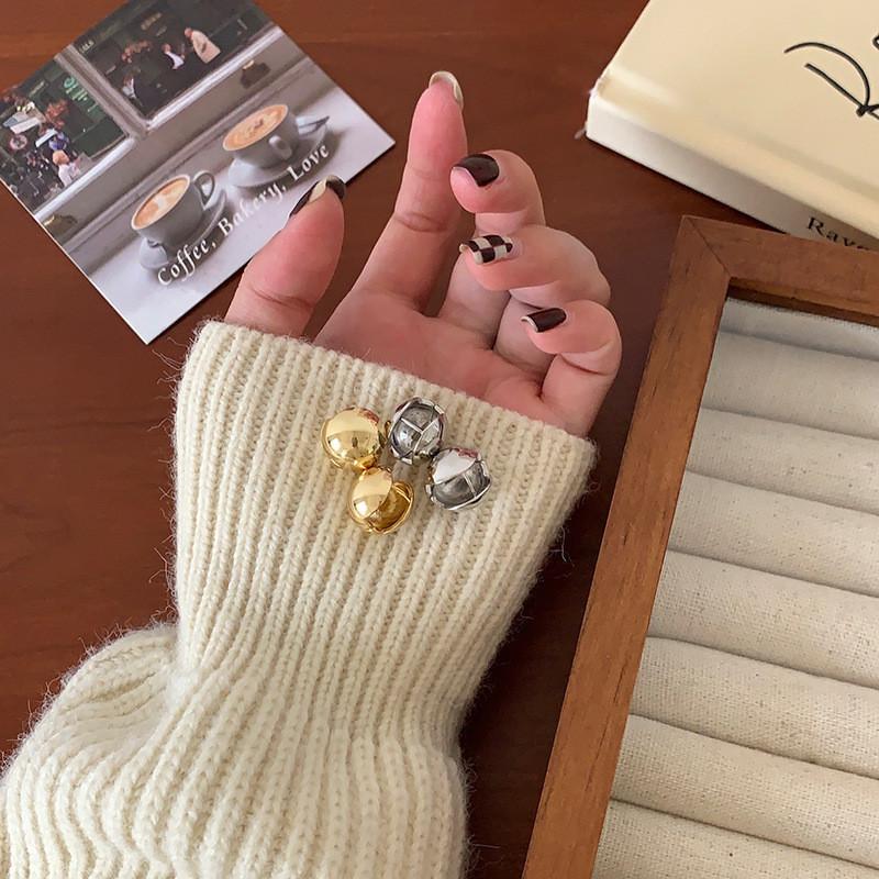 Contemporary Minimalist Round Ball Earrings For Women Stylish Daily Jewelry Wear